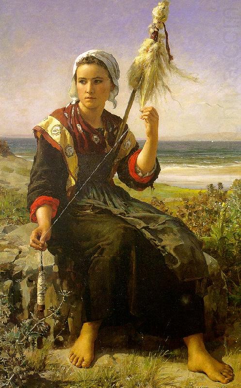 Jules Breton Brittany Girl china oil painting image